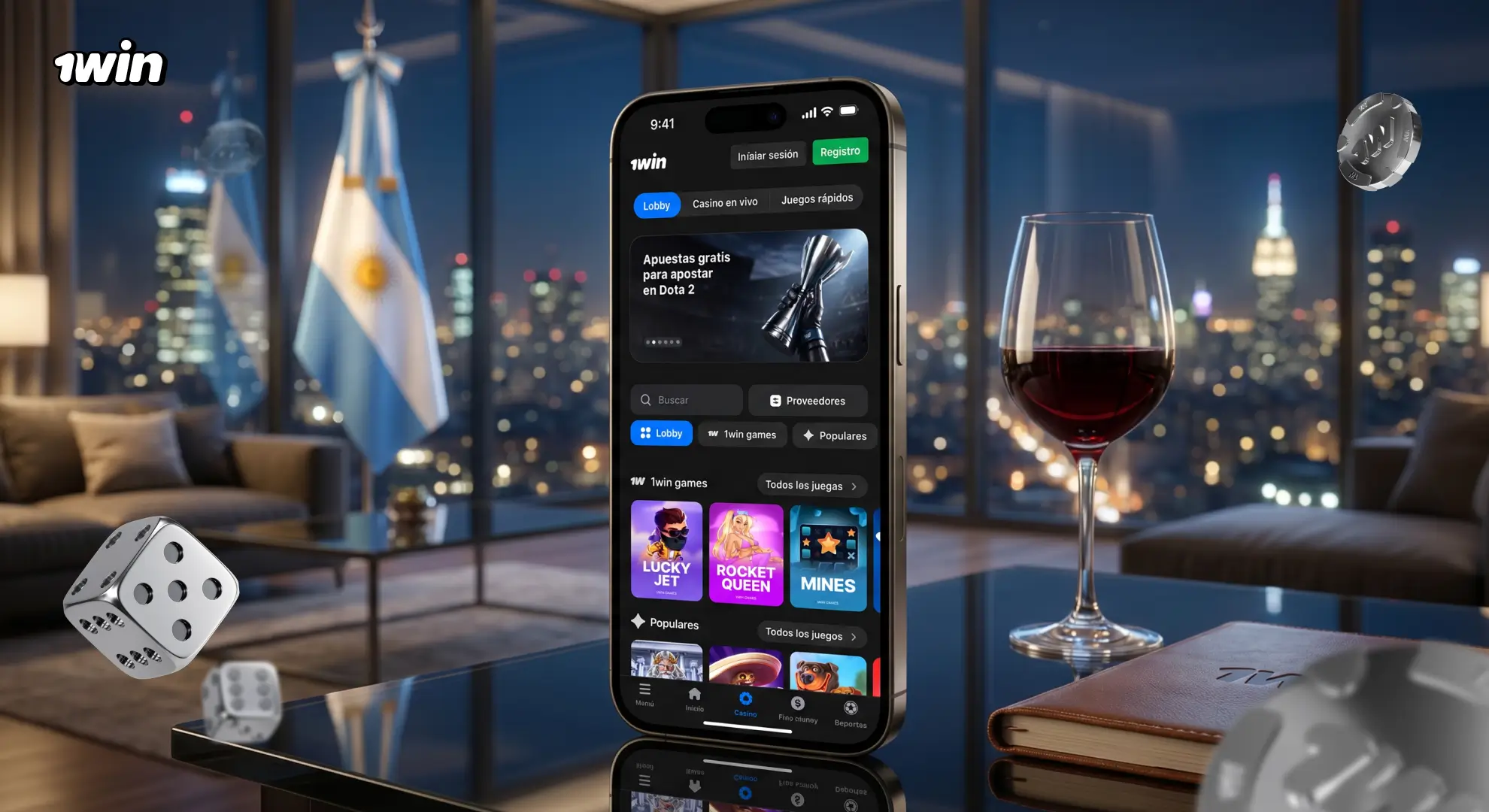 Aplicación móvil de 1win