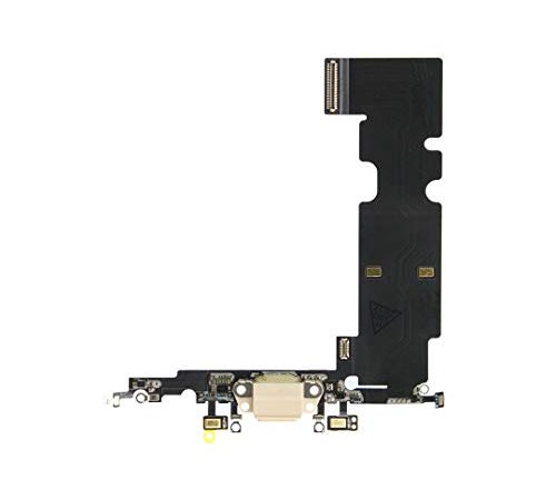 OnlyTech - Conector de Carga de Repuesto Compatible con iPhone 8 Plus + - Dock de Repuesto con Cable Flex, Micrófono y Antena. Color Oro