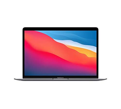 Apple Ordenador PortáTil MacBook Air (2020): Chip M1 de Apple, Pantalla Retina de 13 Pulgadas, 8 GB de RAM, SSD de 256 GB, Teclado retroiluminado, cáMara FaceTime HD, Sensor Touch ID, Gris Espacial