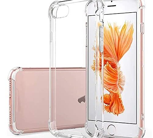 Hually Funda iPhone 6S plus,Funda iPhone 6S plus Crystal Carcasa Silicona Transparente Protector Airbag Anti-Choque Ultra-Delgado Anti-arañazos Case para Teléfono iPhone 6S plus