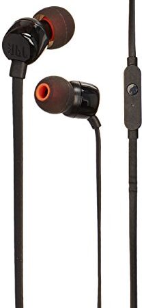 JBL T110 - Auriculares intraurales universales con Mando a Distancia y micrófono, Color Negro