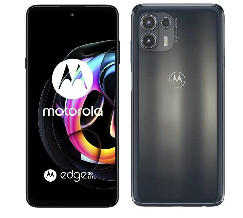 motorola edge 20 lite (Pantalla 6.7" Full HDR+ OLED, Procesador MediaTek Dimensity 720, TurboPower™, cámara 108MP, batería 5000 mAH, Dual SIM, 8/128GB, Android 11), Gris [Versión ES/PT]