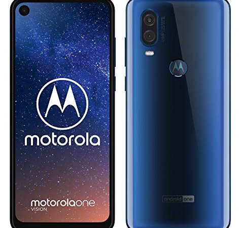 Motorola One Vision - Smartphone Android One (4 GB de RAM, 128 GB, cámara 48 MP Quad Pixel, Pantalla 6.3'' FHD+ CinemaVision, Ratio 21:9, Dual SIM), Color Azul Zafiro [Versión española]