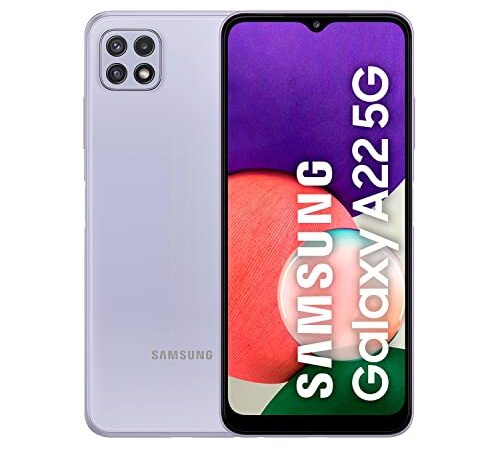 Samsung Galaxy A22 5G – Smartphone libre con 6.6 Pulgadas 128GB y Sistema Operativo Android Violeta Versión ES