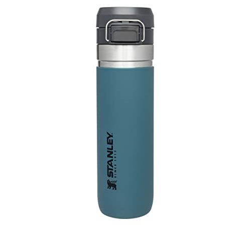 Stanley Quick Flip Botellas Termicas Agua Acero Inoxidable .71L / 24OZ Lagoon – Anti-Fugas - Cantimplora Acero Inoxidable - Water Bottle Sin BPA - Compatible con Portavasos - Apta Para Lavavajillas