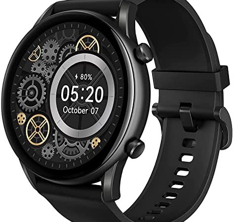 HAYLOU Smartwatch RT2, Reloj Inteligente Hombre Mujer con Oxímetro(SpO2), 1.32" Pantalla con Pulsómetro Monitor de Sueño, IP68, 12 Modos Deporte, Pulsera Actividad Inteligente para iOS Android(330mAh)