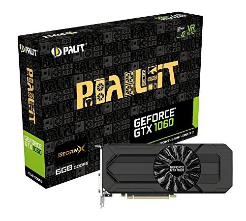 Palit NE51060015J9-1061F GeForce GTX 1060 6GB GDDR5 - Tarjeta gráfica (NVIDIA, GeForce GTX 1060, 7680 x 4320 Pixeles, 1506 MHz, 1708 MHz, 7680 x 4320 Pixeles)