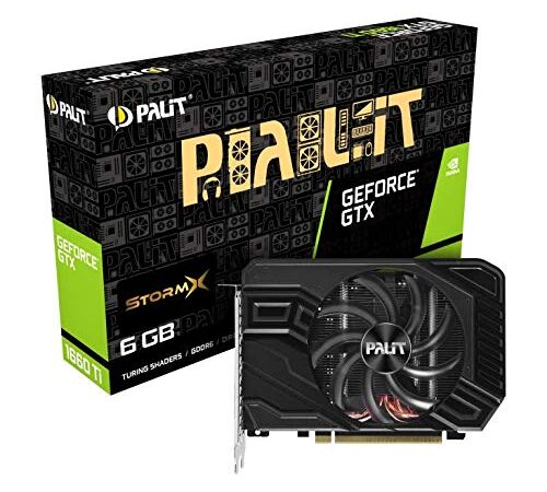 Palit NE6166T018J9-161F - Tarjeta gráfica (GeForce GTX 1660 Ti, 6 GB, GDDR6, 192 bit, PCI Express x16 3.0, 1 Ventilador(es))