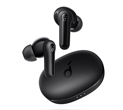 Auriculares Inalámbricos Bluetooth, Soundcore by Anker Life P2 Mini, Controladore 10 mm Bass Potente, EQ, Bluetooth 5.2, IPX5, 32H, USB-C Carga Rápida, Ligeros y Pequeños para Entrenamientos