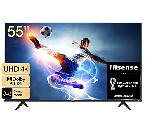 Hisense 55A6EG (55 Pulgadas) 2022 Series - Smart TV 4K UHD con Dolby Vision HDR, DTS Virtual X, Freeview Play, Alexa Built-in, Bluetooth (Nuevo 2022), Black