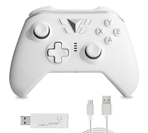 Mando inalámbrico para Xbox One, Controlador Compatible con Xbox One, Xbox One S, Xbox One X, Xbox Series X, Wireless Controller PS3 y Windows PC Gamepad (White)