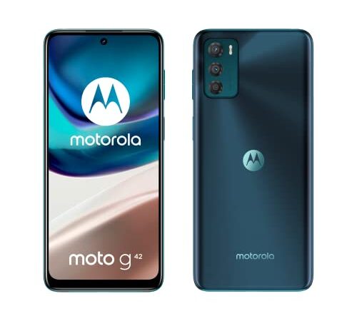 Motorola Moto g42 (Pantalla 6.4" OLED FHD+, Altavoces Dolby Atmos® Stereo, procesador Snapdragon® 680, batería 5000 mAh, Triple cámara de 50 MP, 6/128 GB, Dual SIM), Verde, (Versión ES/PT)