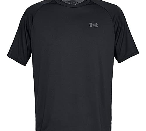 Under Armour Tech 2.0 Shortsleeve, Camiseta Hombre, Negro (Black), L