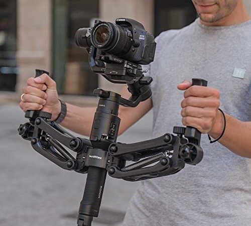 Wolffilms Gimbal de brazo de 4 ejes para todos los teléfonos móviles inteligentes y cámaras DSLR/DSLM para estabilización de vídeo profesional.