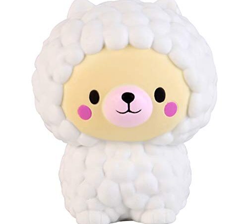 Anboor 5.1 "Squishies Oso de Oveja Jumbo Kawaii Suave Crecimiento Lento Perfumado Animal Squishies Alivio de Estrés Juguetes para Ni?os Regalo