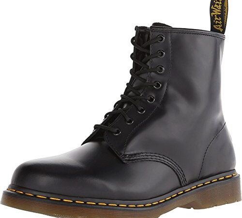 Dr. Martens 1460 - Botas Militares de Mujer, Negro (Black Smooth), 41 EU