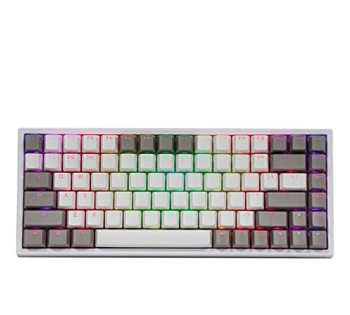 EPOMAKER EP84 84 Teclado Mecanico Gaming para Tuegos con Cable y Teclas PBT Subtituladas, Teclado Hotswap con Retroiluminación RGB, para Mac/Win/Gamers