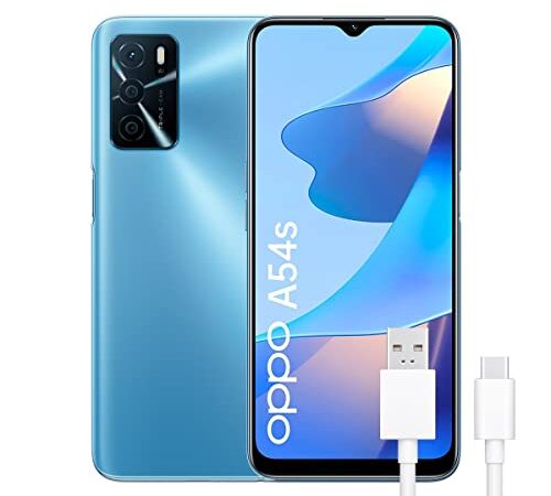 OPPO A54s – Smartphone 128GB, 4GB RAM, Dual SIM, Cámara 50MP+2MP+2MP, Batería 5000mAh - Azul