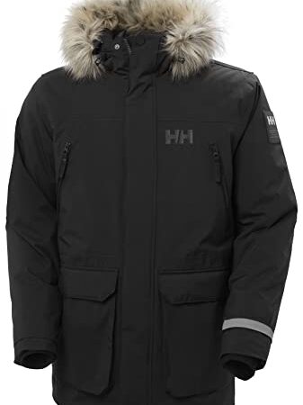 Helly Hansen Active Puffy Long Jacket Abrigo de Vestir, Hombre, Negro, S