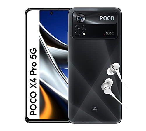 POCO X4 Pro 5G - Smartphone 8+256GB, 6.67” 120Hz AMOLED DotDisplay, Snapdragon 695, 108MP Tripla Fotocamera, 5000mAh, Laser Black (Versión ES + 3 Años de Garantía) con Alexa manos libres