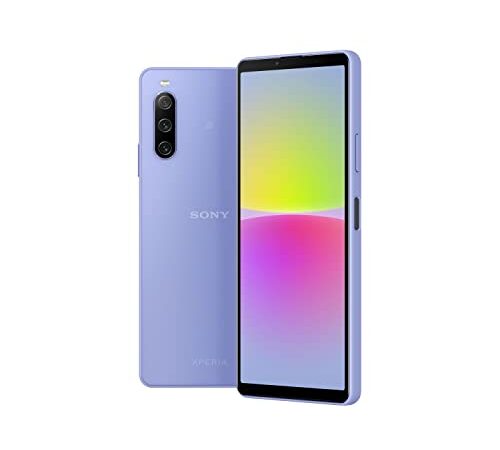 Sony Xperia 10 IV - Smartphone Android, Téléphone Portable 6 Pouces 21:9 Wide OLED - Camera 3 Objectifs - Prise Jack 3.5 mm - 6Go RAM - 128Go Stockage - Double SIM Hybride (Violet)