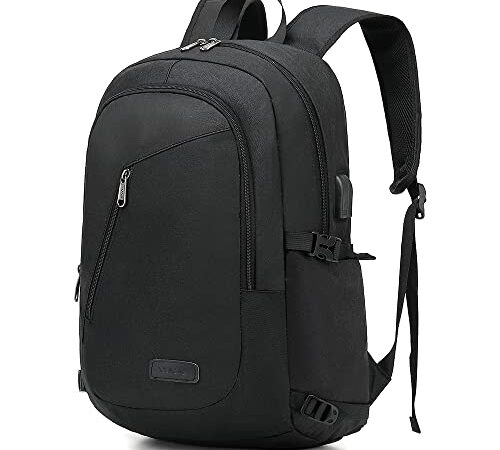 XQXA Mochila Antirrobo Impermeable Mochila Portatil 15.6 Pulgadas Mochila Hombre con Puerto de Carga USB Mochila Backpack para el Laptop para Ordenador del Negocio Trabajo Diario Viaje-Negro