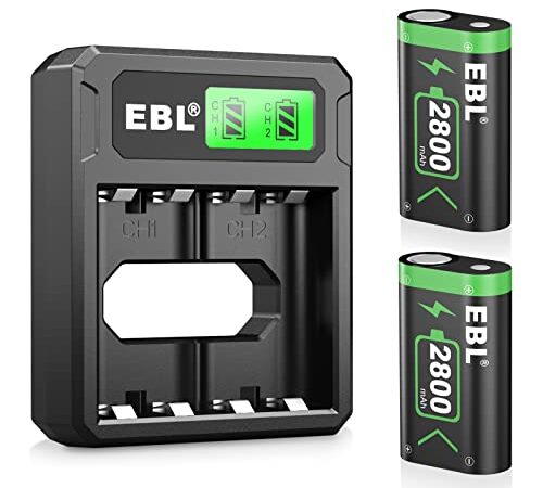 EBL 2800mAh Batería de Mando para Xbox One, LCD Cargador para Batería Mando para Xbox One/One S/One X/One Elite