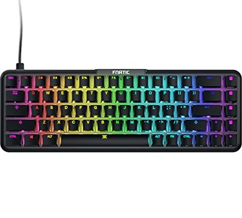 Fnatic STREAK65 - Compact RGB Gaming Mechanical Keyboard - Silent Speed Linear Switches - 65% Layout (60 65 Percent)- Low Profile - Esports Keyboard (US Layout; QWERTY)