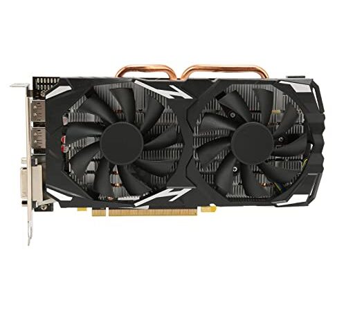 Tarjeta Gráfica RX 580, RX580 8GB GDDR5 256bit, Ventiladores de Refrigeración Duales, con Tres DP, una Interfaz Multimedia HD Y una DVI, 60Hz 4K 1080P Tarjeta Gráfica para PC Tarjeta Gráfica para Jueg