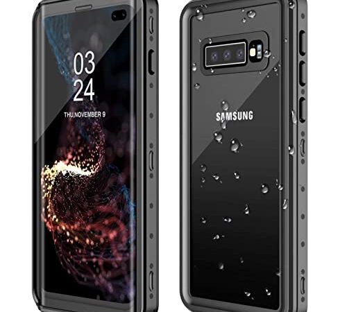 AICase Funda Impermeable Galaxy S10+ Plus [Anti-rasguños][Protección de 360 Grados],Case Protectora con Protector de Pantalla Incorporado para Samsung Galaxy S10 Plus (Galaxy S10 Plus)