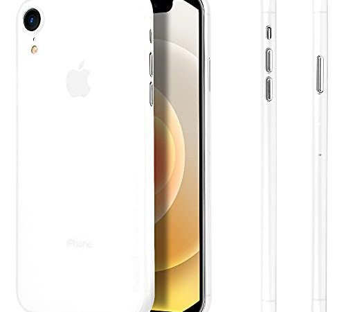 memumi para iPhone XR Funda, 0.3 mm PP Plástico Ultra Delgado Funda Protectora Carcasa para iPhone XR Case Anti-Rasguño y Resistente Huellas Thin Phone Case [Slim Series] Blanco Transparente