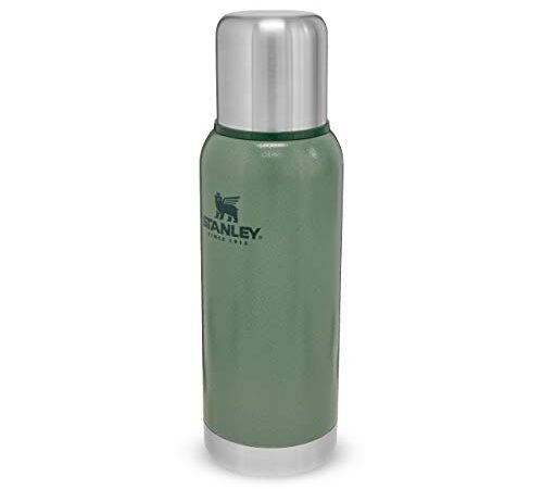 Stanley Adventure Series Stainless Steel Vacuum Bottle, Unisex-Adult, Verde con effecto Hammertone, 25OZ / .73L