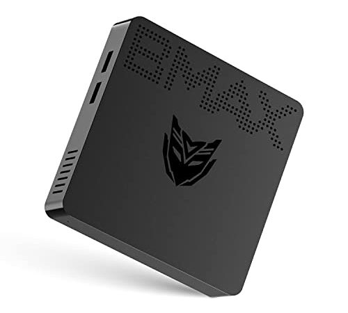 BMAX Mini Pc 6GB+64GB eMMC Windows 10 Pro Celeron N3350 Fanless Desktop Computerr, 2.4G+5G Dual Band WiFi,HDMI+VGA Doppio Display, 4K HD for Business e Entertainment Mini Computer Micro PC