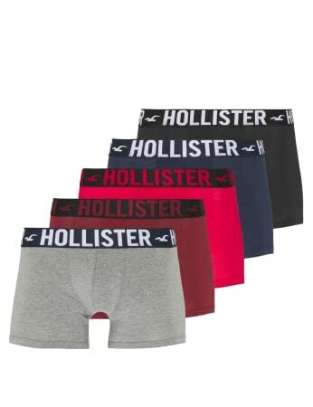 Hollister Co. Solid Gift 5 Pack - Shorty, azul marino, gris, rojo, negro, S