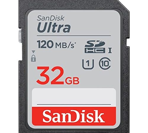 SanDisk Ultra 32GB SDHC Memory Card, Up to 120 MB/s, Class 10, UHS-I, V10