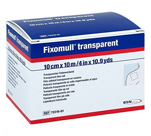 BSN Medical Fixomull - Cinta adhesiva transparente (10 m x 10 cm)