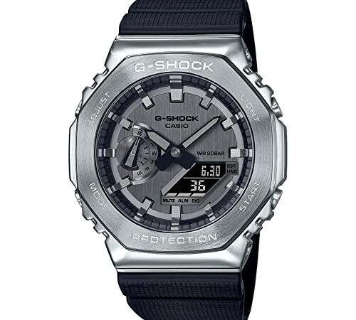 Casio G-Shock By Men's GM2100-1A Silver Analog-Digital Watch Silver