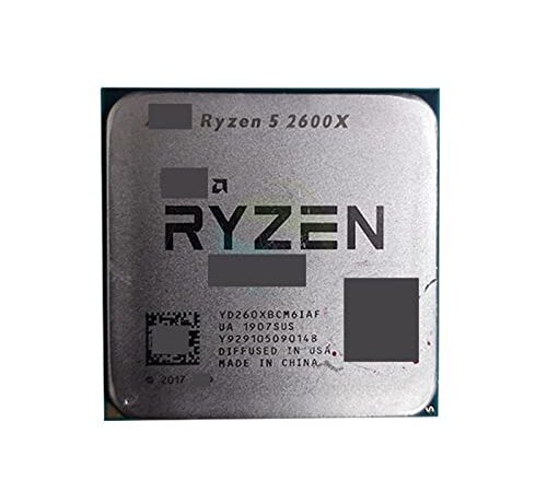 componentes informaticos Ryzen 5 2600X R5 2600X 3,6 GHz Procesador de CPU de Seis núcleos, Doce Hilos, 95 W YD260XBCM6IAF Socket AM4 Precisión de fabricación