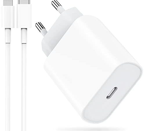 iPhone 14 13 12 11 Cargador 25w Charger con 2M Cable for iPhone 14 13 12 11 Pro MAX Plus X XS XR SE,Suzunaus USBC Enchufe Rápido Corriente Adaptador Cabezal Tipo C Carga Pared Charger Corrient