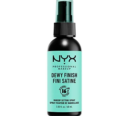 NYX Professional Makeup Spray fijador Makeup Setting Spray, Larga duración, Ligero, Fórmula vegana, Acabado Dewy (hidratado), 60 ml