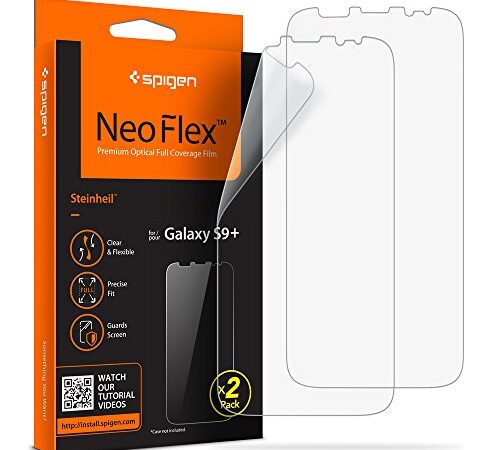 Spigen 593FL22900 - Protector de Pantalla (Protector de Pantalla, Samsung, Galaxy S9 plus, Resistente al Polvo, Resistente a rayones, Transparente, 2 Pieza(s))