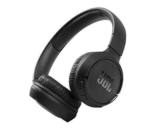 JBL TUNE 510BT – Auriculares inalámbricos on-ear con tecnología Bluetooth, ligeros, cómodos y plegables, hasta 40h de batería, Siri y Asistente de Google, con conexión multipunto, negro
