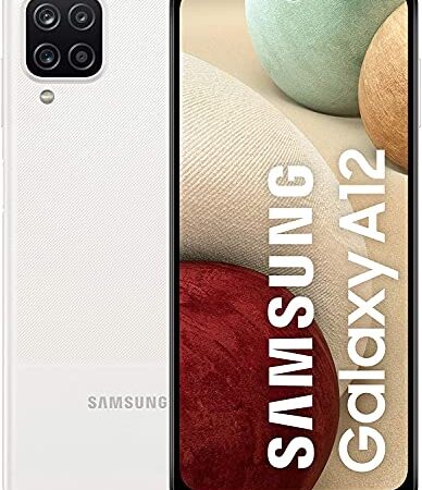 SAMSUNG Galaxy A12 - Smartphone 128GB, 4GB RAM, Dual Sim, White
