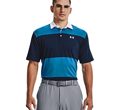 Under Armour Men's Playoff 2.0 Golf Polo , Victory Blue (479)/Rush Red Tint , Small