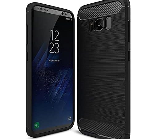 Verco Carcasa para Samsung Galaxy S8 Plus, resistente y suave, funda de silicona para Samsung S8 Plus, color negro