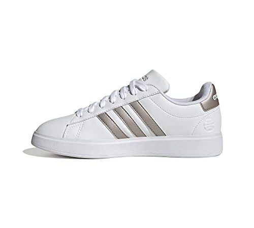 adidas Grand Court 2.0, Zapatillas Deportivas Mujer, Multicolor (Cloud White Platin Met Platin Met), 40 EU