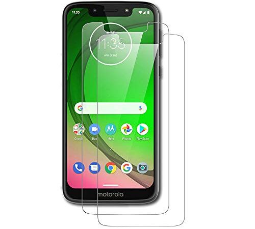 AICEK [2-Pack Protector de Pantalla Moto G7 Play, Cristal Templado para Motorola Moto G7 Play Vidrio Templado Moto G7 Play Cristal Screen Protector (5,7 Pulgadas)