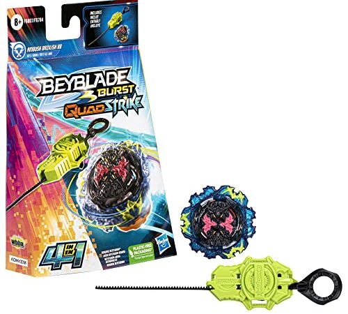 Beyblade Burst QuadStrike - Kit Inicial con Top Ambush Bazilisk B8 - Juego de Batalla con Lanzador