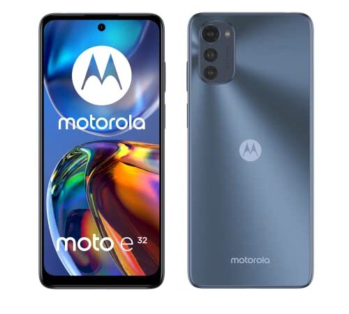 Motorola Moto e32 (Pantalla 6.5" 90 HzHD+, Sistema de Triple cámara de 16MP, procesador Octa-Core, batería 5000 mAh, 4/64GB, Dual SIM), Gris [Versión ES/PT]